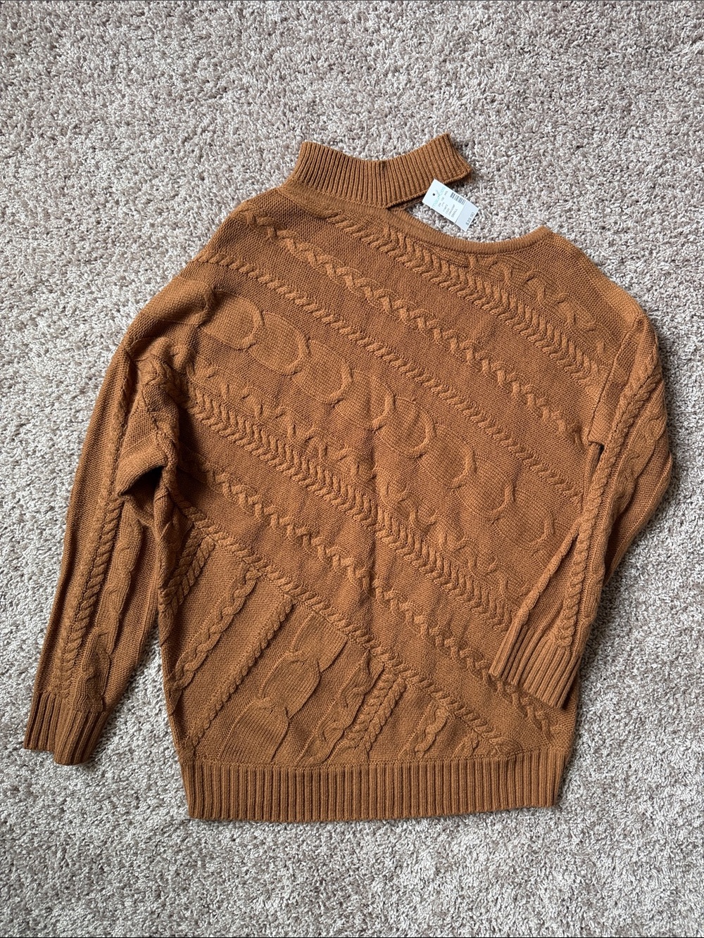 Maurice’s Cable Knit Turtleneck Sweater - Brown